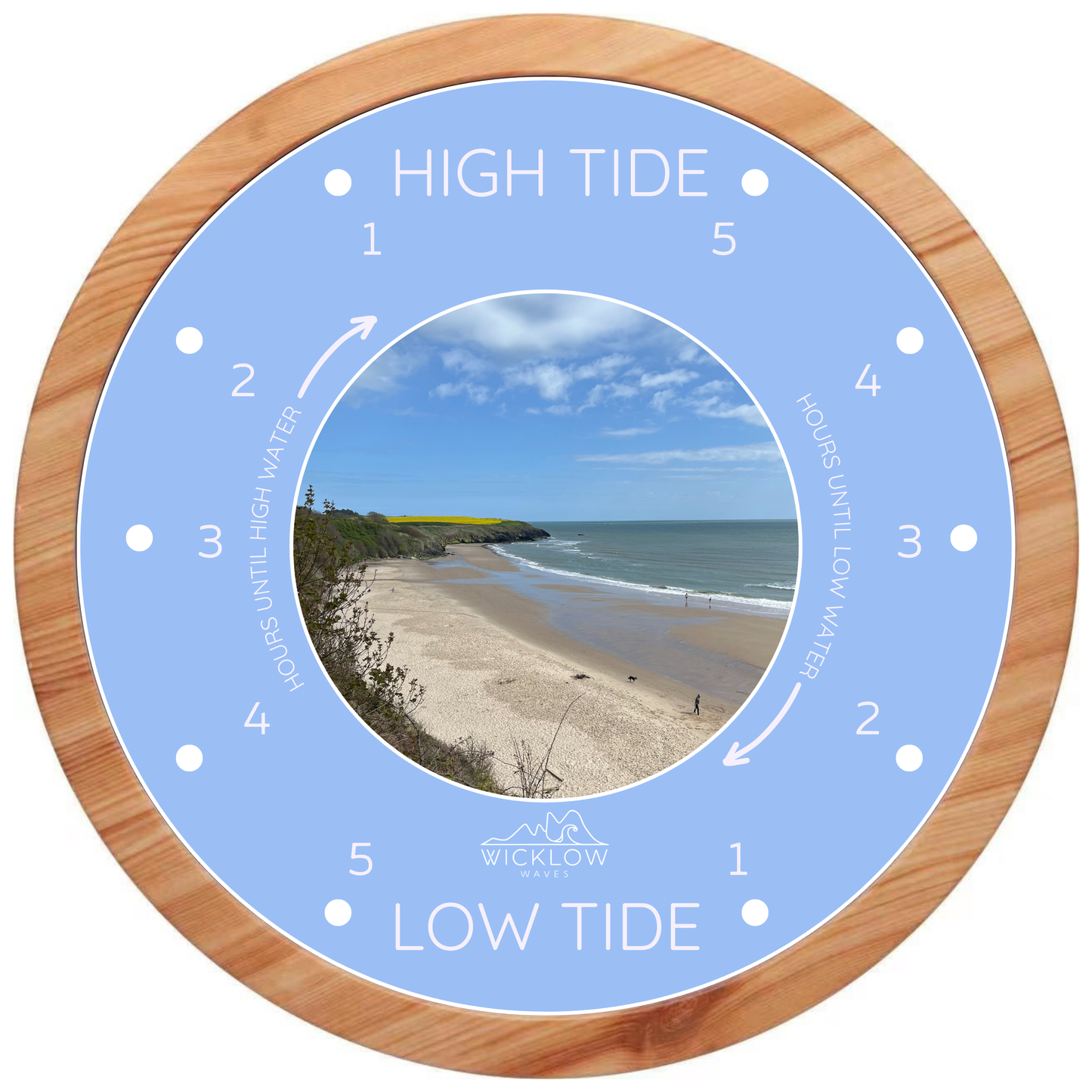 Tide Clock – Azure Blue with Maghermore Beach