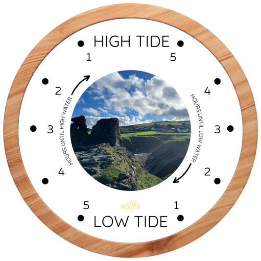 Tide Clock – Ice White with Black Castle