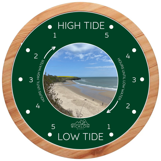 Tide Clock – Racing Green with Maghermore Beach